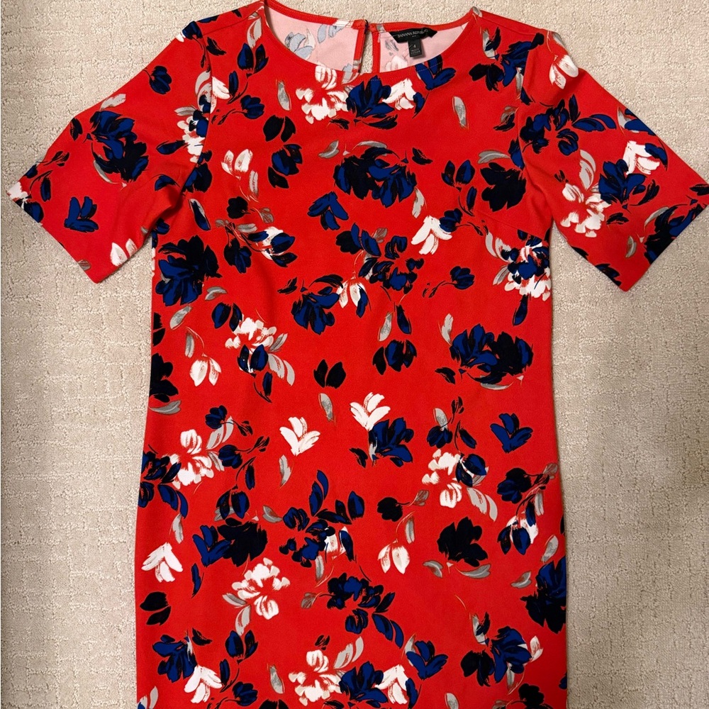 Banana Republic Floral Red Dress